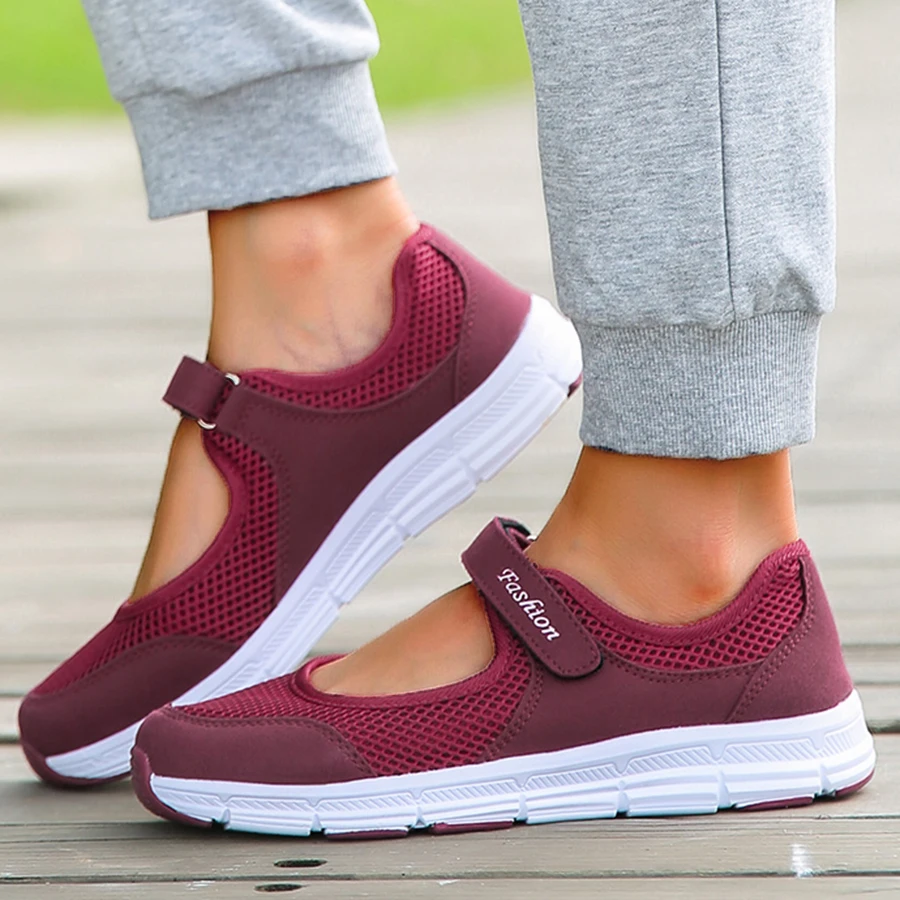 Womens Sneakers Soft Flat Slip On Sports Running Vulcanize Shoes