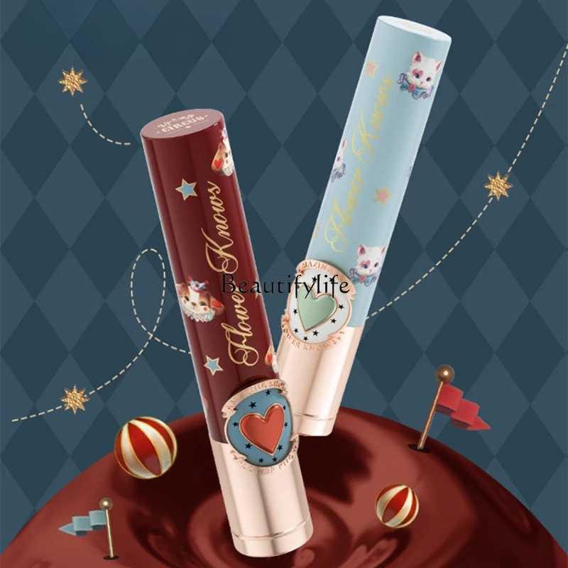 

Flower Know Circus Lipstick Velvet Moisturizing White Matte Plain Milk Tea