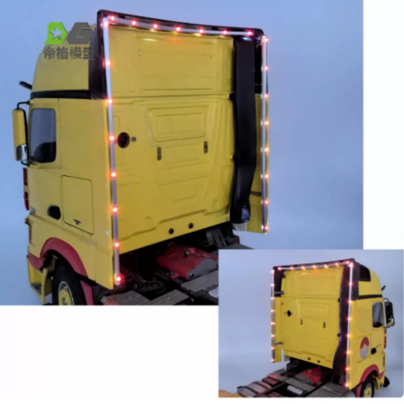 CNC-Lichtständer aus Aluminiumlegierung, Heckflügel-Licht für 1/14 Tamiya RC Truck für Benz 56335 56348 DIY Auto-Upgrade-Teile