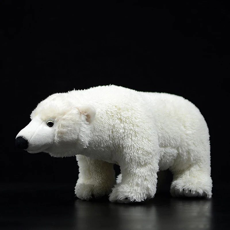 

Simulation Cute Stuffed Ursus Maritimus Plush Toy Realistic Soft Simulation Polar Bear Doll Lifelike Animal Model Kids Present