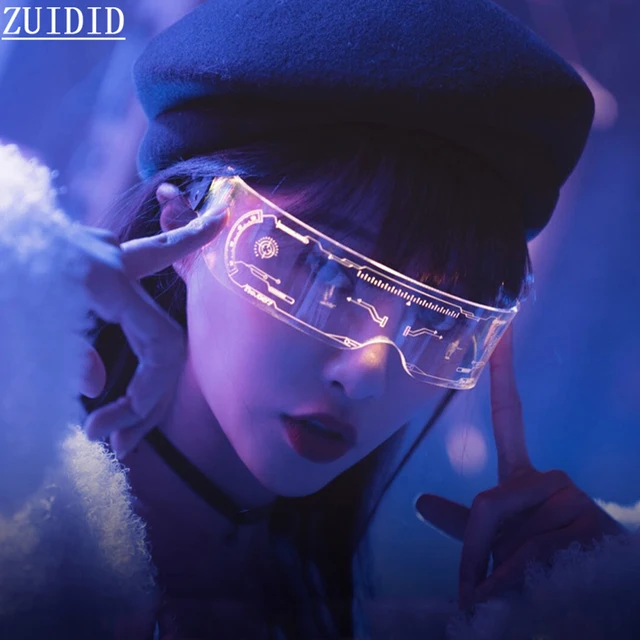 Led Divat Szemüveg Steampunk Világító Napszemüveg Női Bár Parti Díszítse Árnyalatokat Vintage Disco Lunette De Soleil Femme - Image 2
