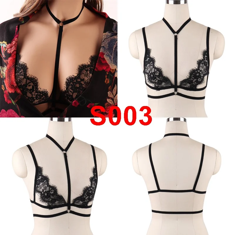 BONDAGE STRAPPY Pentagram Harness Women Body Harness Bra Erotic Goth Accessories Cupless Bra Festival Rave Sexy Lingerie lingerie harness