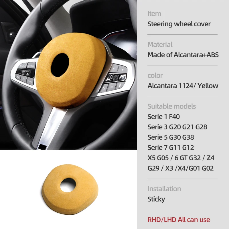 TPIC-cubierta decorativa para volante de coche, accesorio adhesivo  embellecedor hecho de Alcantara para BMW F40, G20, G28, G30, G38, G11, G12,  G30, G32, G38, X4, G02 - AliExpress