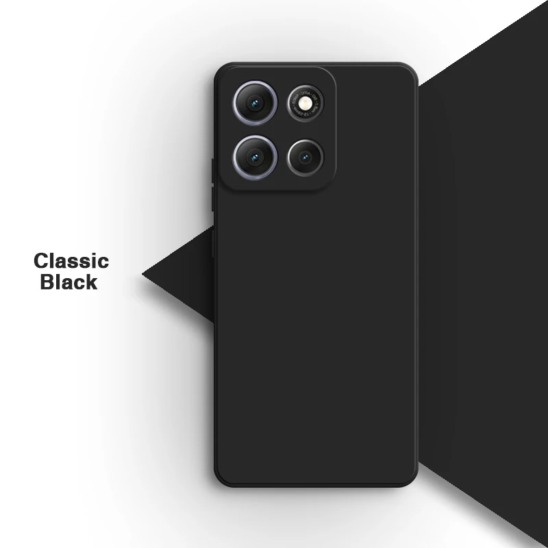 Enhanced Liquid Silicone Phone Case with Lens Protection – Classic Soft Square Back Cover in Timeless Design