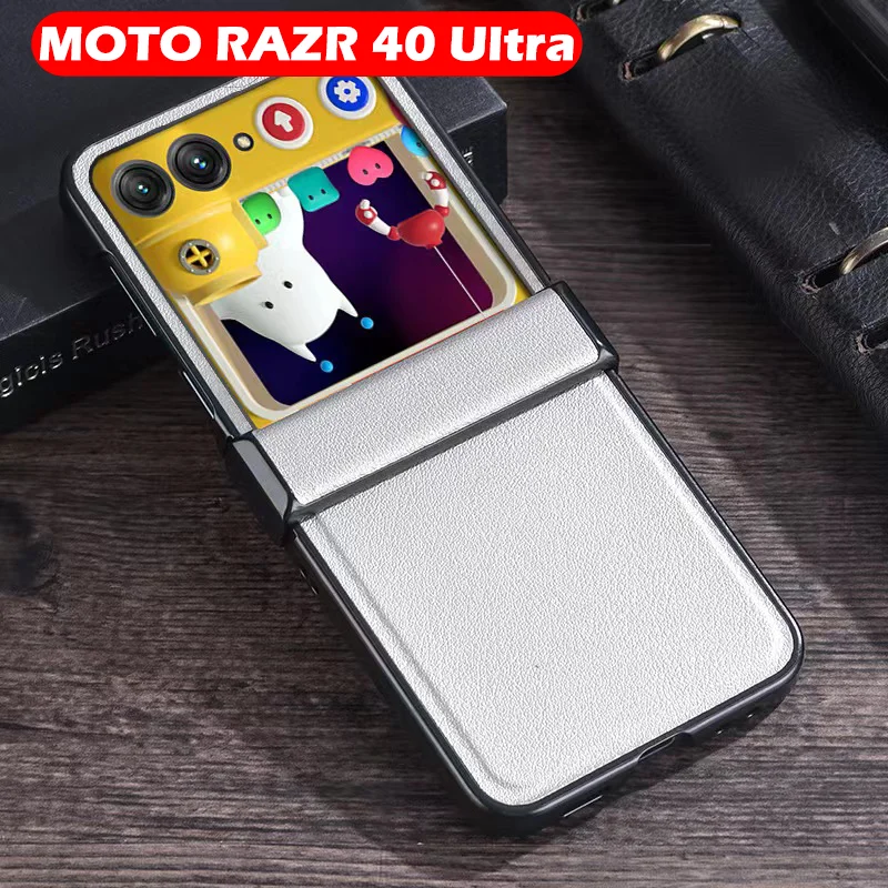 Custodia Magnetica Per Motorola Moto Razr 40 Custodia Posteriore Con Ricarica Wireless Ultra In Pelle Per Motorola Razr 40 Ultra 5G Shell