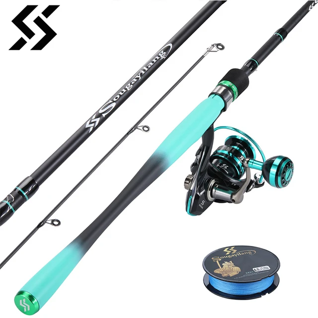 Sougayilang Fishing Rod and Reel Full Kit 1.8m,2.1m Spinning Rod