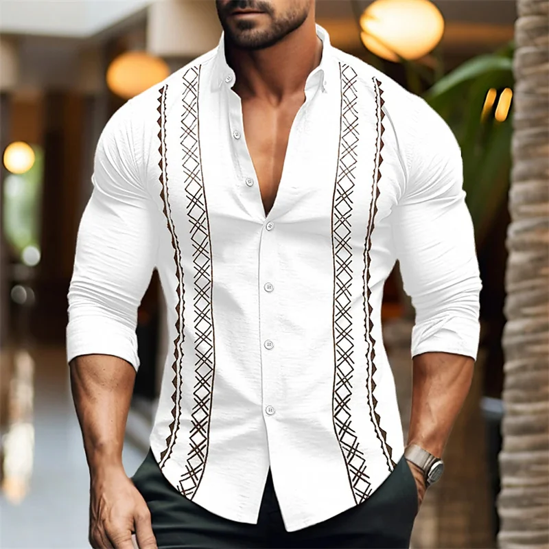 

Men's shirt button up shirt casual shirt summer shirt V-neck daily vacation clothing fashion casual comfortable oversized size