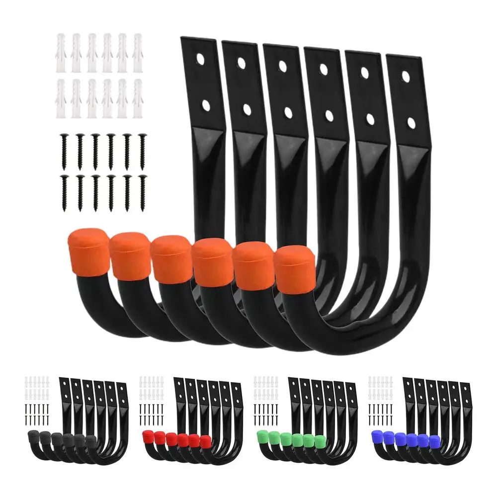 Description Picture 2 of item6PCS/Set Bike Wall Mount Hooks Bicycle Support MTB Road Bike Parking Hanging Holder Stand For Cycling Bike Accessories
