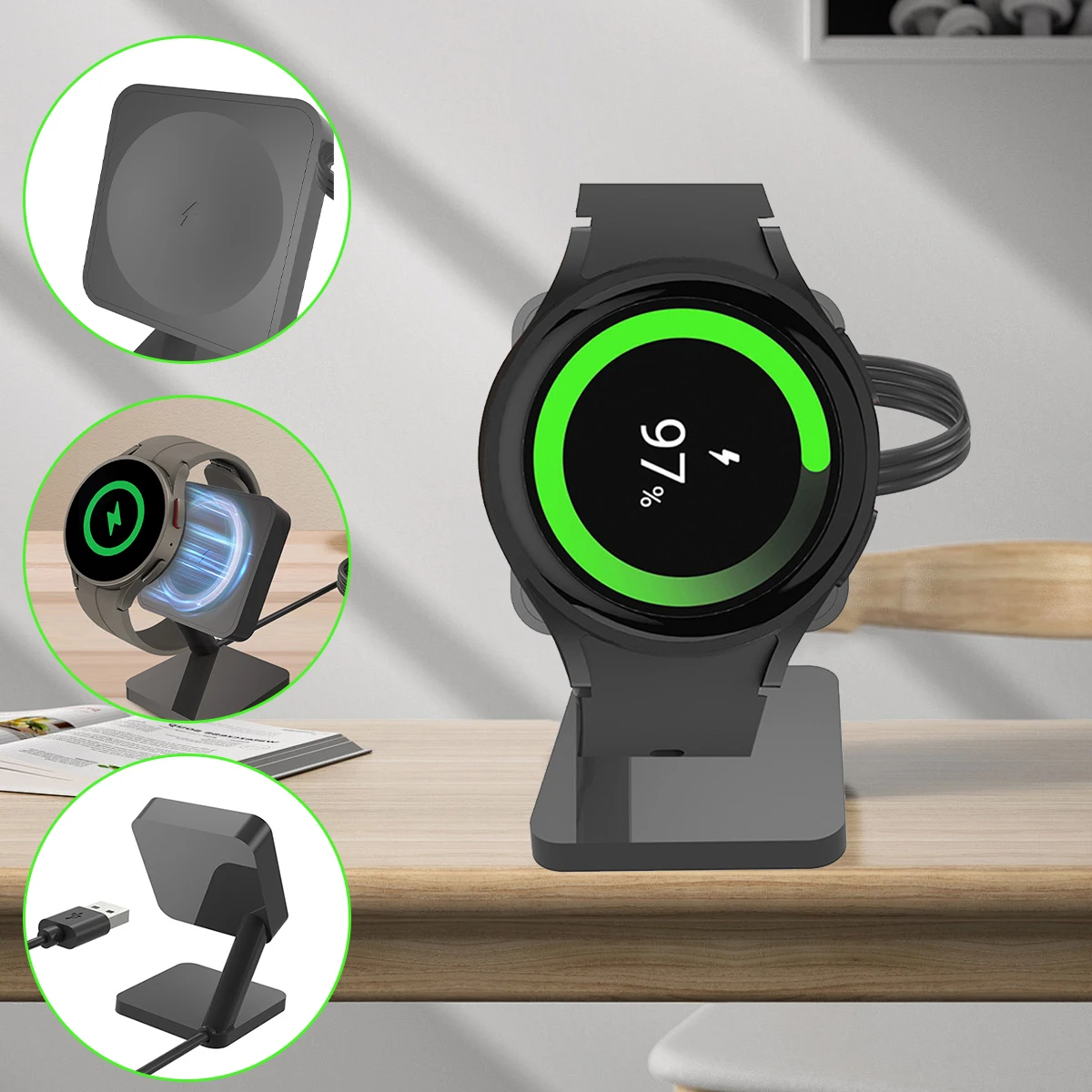USB Cable Stand Charger Holder For Samsung Galaxy Watch 7/Ultra/FE/6/5/Pro/4/3 Active 2 40mm 44mm 43mm 47mm 42mm 46mm