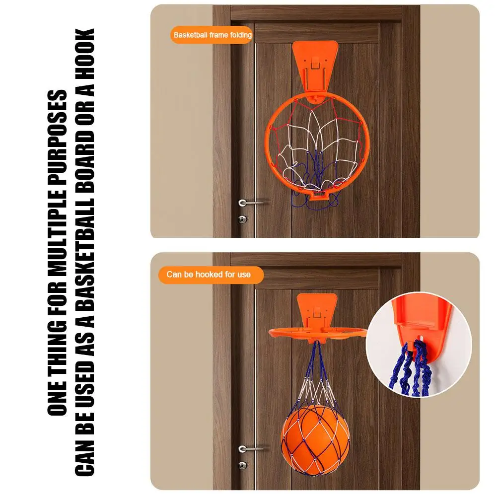 Indoor Kids Basketball Hoop Set Wall Frame Stand Lifting Basket Hanging Backboard