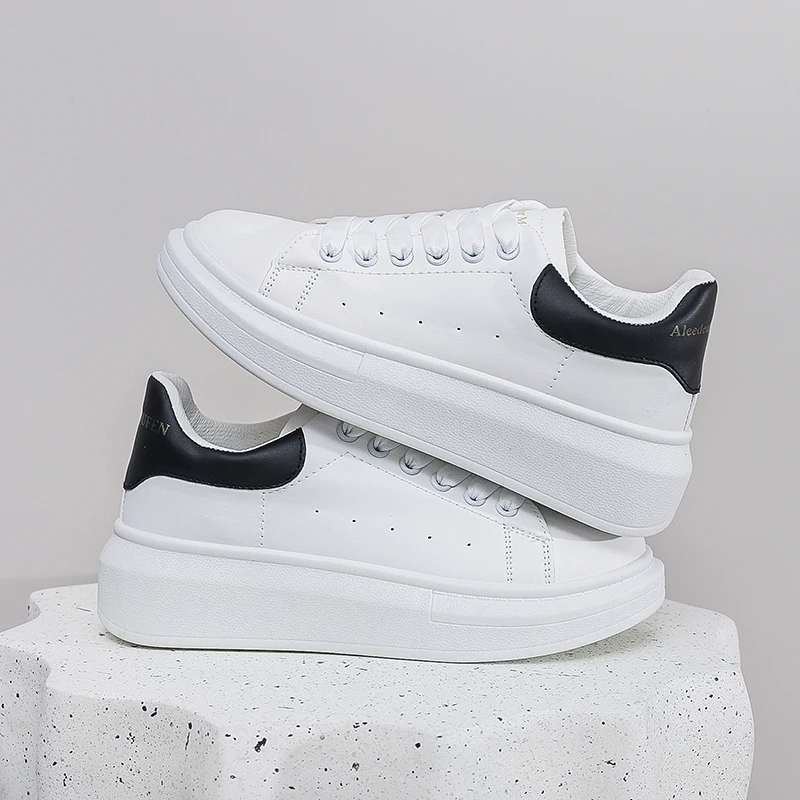 Description Picture 4 of itemFashion Women's Vulcanize Shoes 2024 New in Casual Classic Solid Color PU Leather Shoes Woman Casual White Shoes Sneakers