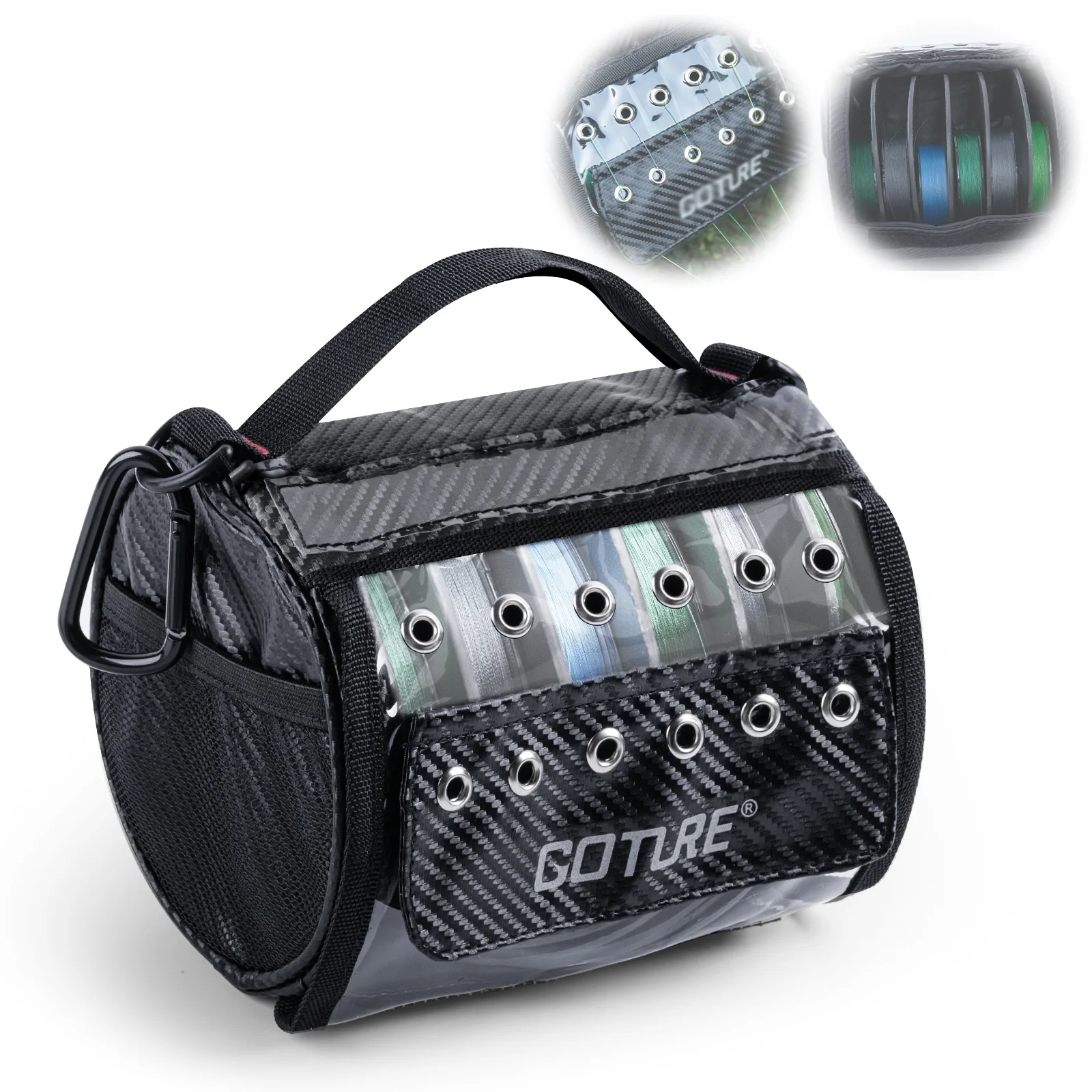 Goture 3-6 منفذ ثقوب خيط صنارة الصيد حقيبة التخزين...