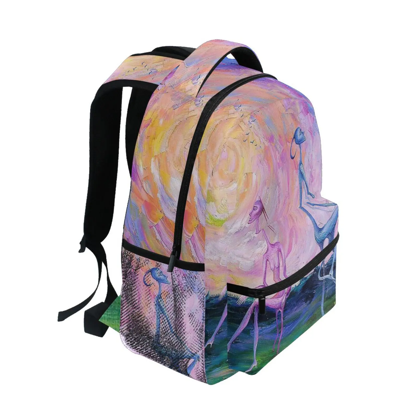 Children School Bags For Girls Kids Satchel Primary Orthopedic School Backpack Oil Painting Princess Backpack Teenager Schoolbag