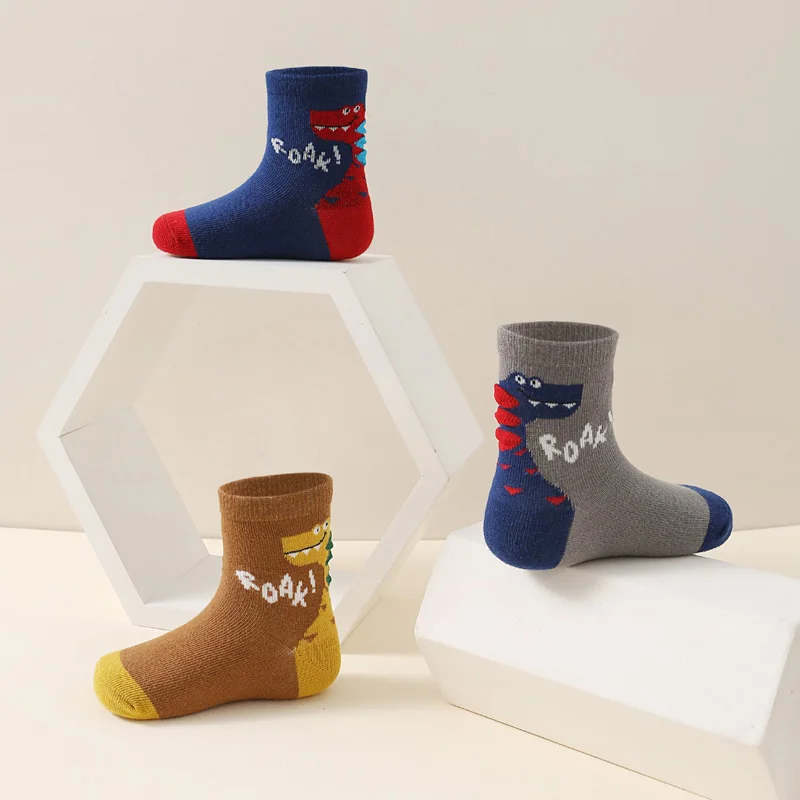 Cute Dinosaur Pattern Cotton Comfortable Boys Socks