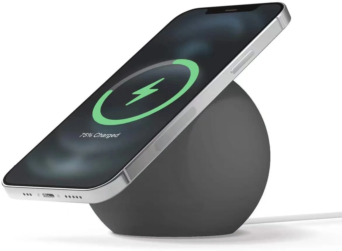 Silicone Wireless Charger Magnetic Desk Phone Charger Stand For Apple Magsafe For iPhone 17 16 15 14 13 Wireless Charging Dock