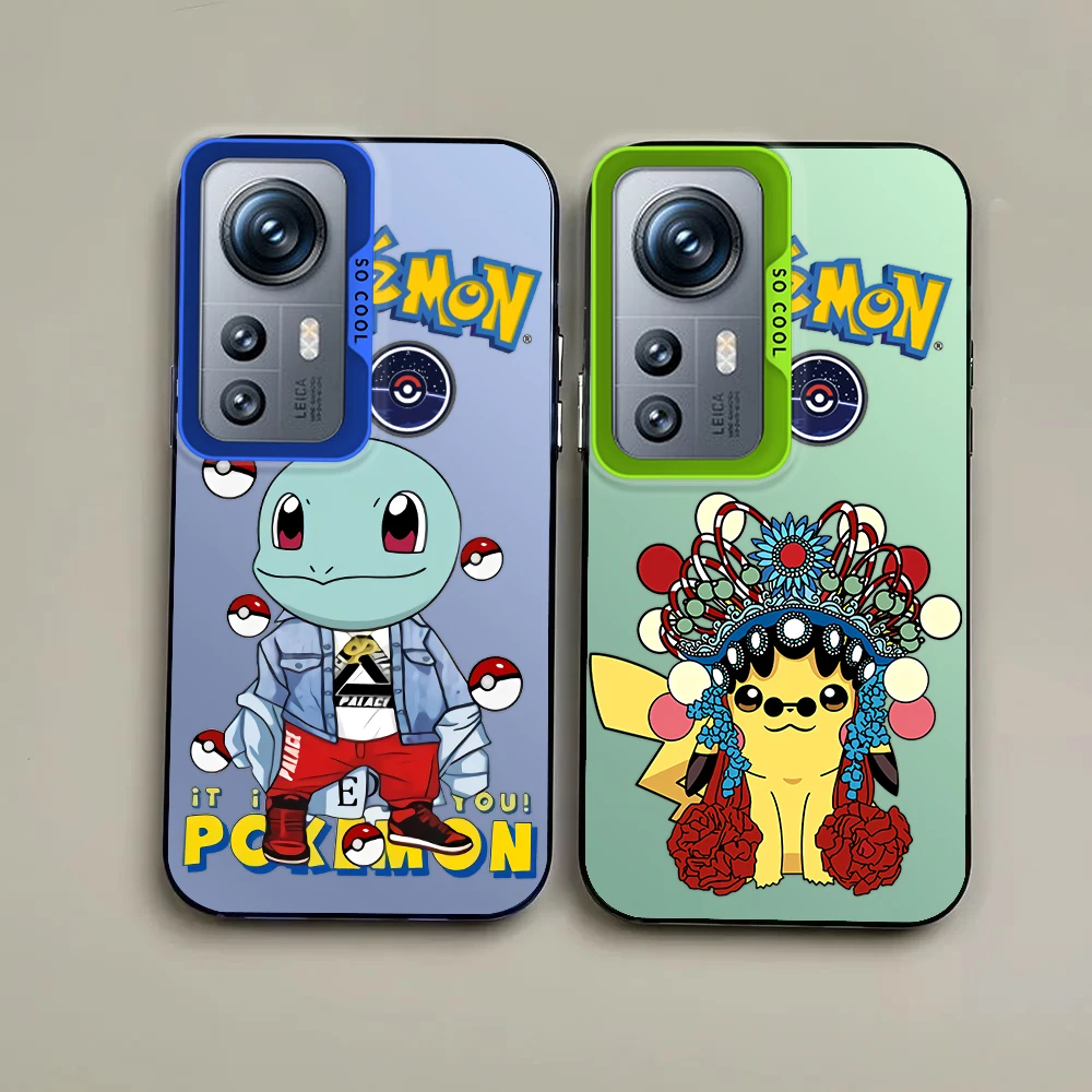 Cartoon P-Ikachu Per Redmi K60 12 10X 9T 9C 8 A1 A2 Plus 4G Custodia Per Telefono Argento Colorato Moda