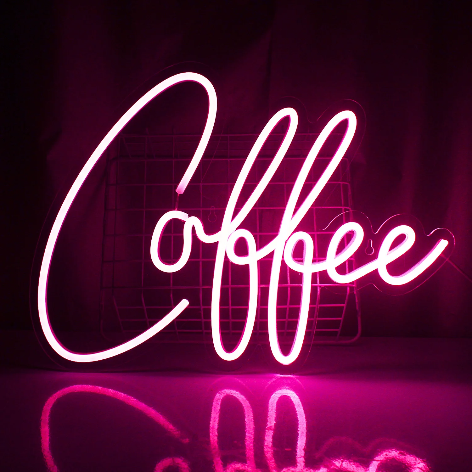 Pink Coffee Shop Neon Sign Led Acrylic Custom Light for Cafe Restaurant Hotel Bar Club Party Beautiful  Decorate Neon Light happy birthday led neon light transparent acrylic glow happy birthday neon sign for wedding party wall hang decorate gift