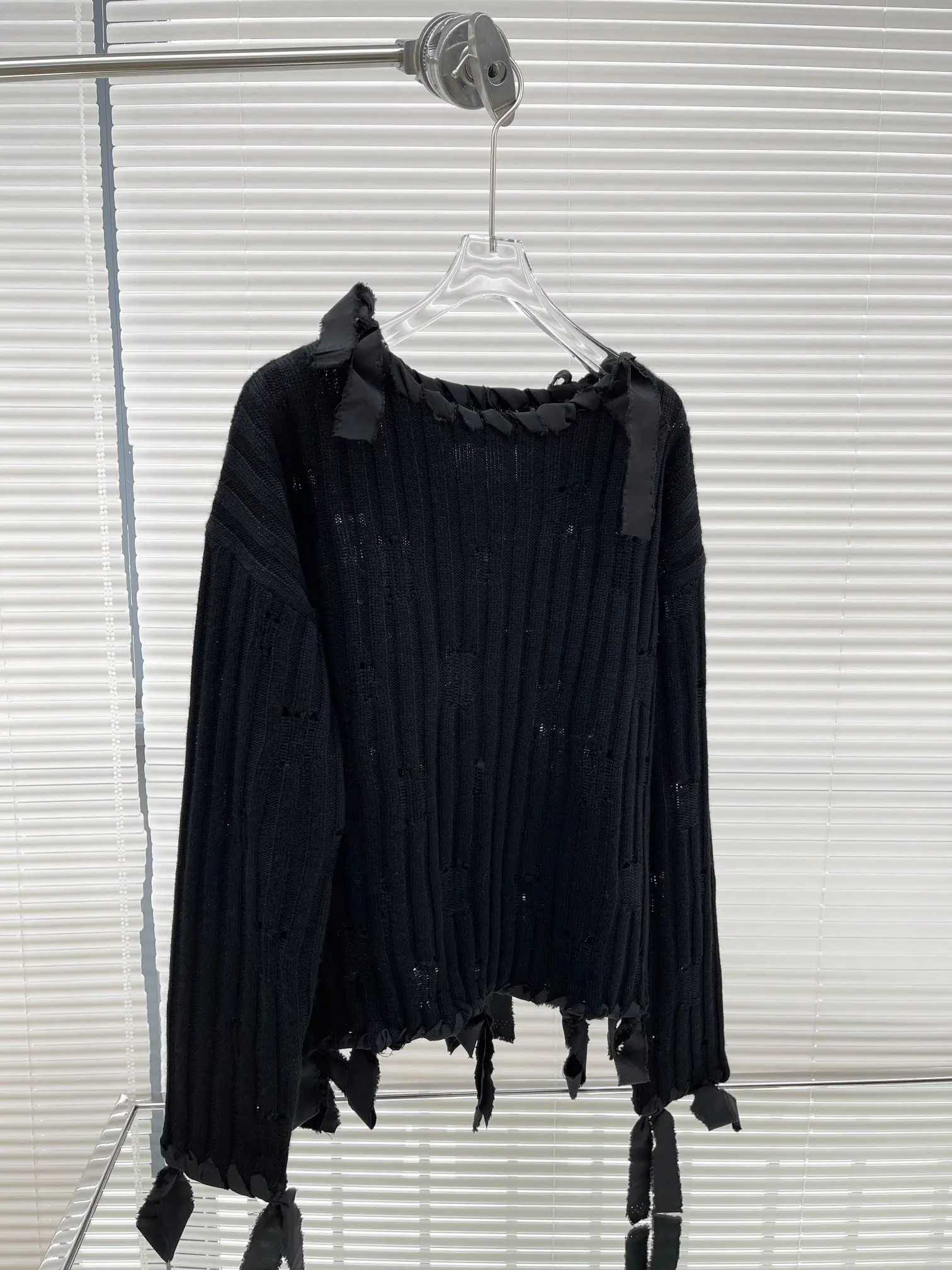 

2023 New Women's Clothing Irregular hollow knitted sweater 25