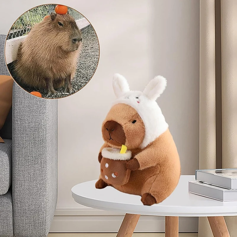 

Capybara Plush Toy Pillow, Cute Capybara Stuffed Animal, Soft Capybara Plushie Toy Doll Pillow,Stuffed Capybara Toy