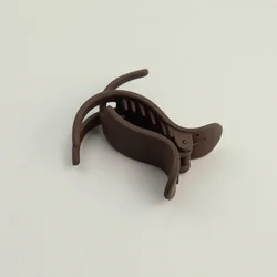 Elegant Frosted Black Ponytail Hair Claw Clip - Stylish Small Hair Accessory (7)