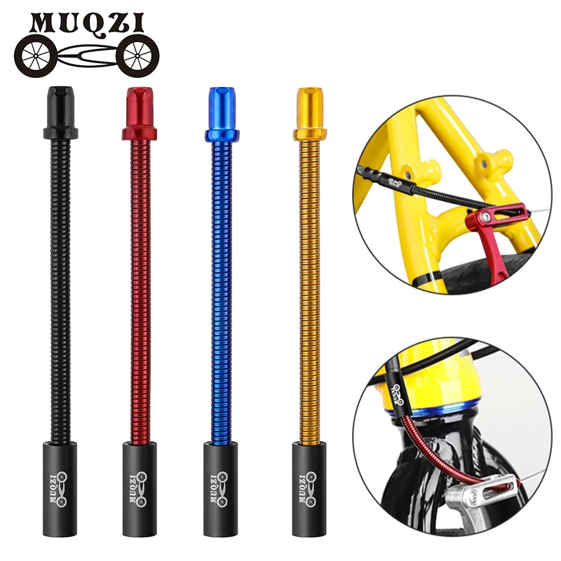 MUQZI 2PCS Spring V Brake Noodle Stainless Steel Mountain Road Folding Bike Brake Bend Tube Cable Guide