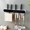 Chopsticks Hole Kitchen Sword Rack Multi-functional Storage Figurine Rack Wall Razor Cylinder Kitchen Storage Rack Hanging Rack 4