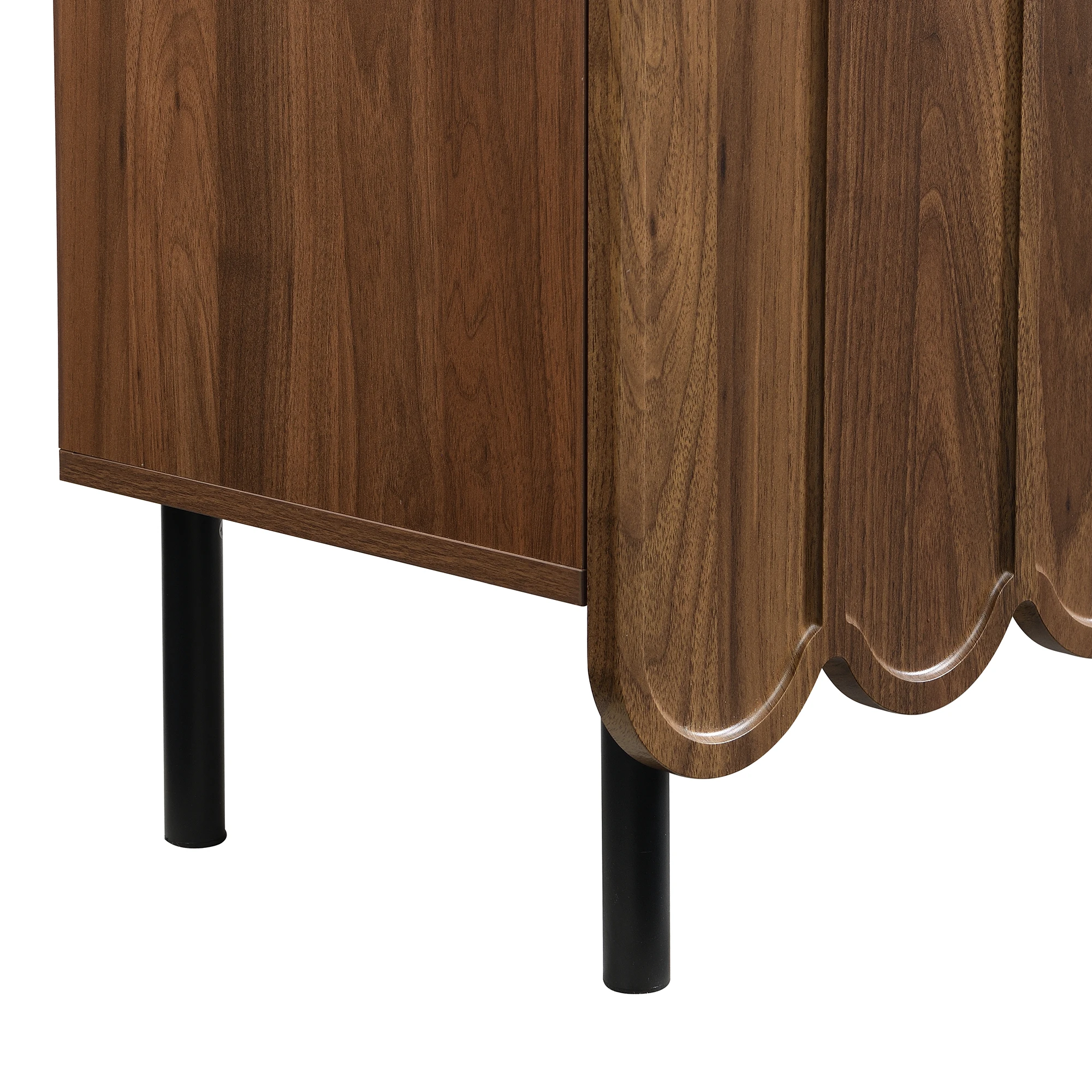 PINGGO Modernes Holz-Sideboard mit Schwingtüren Grifflose Verstellbare Regale für Wohnzimmer Flur Esszimmer Aufbewahrung – Detail 27