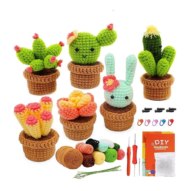 Create beautiful cactus-themed crochet projects