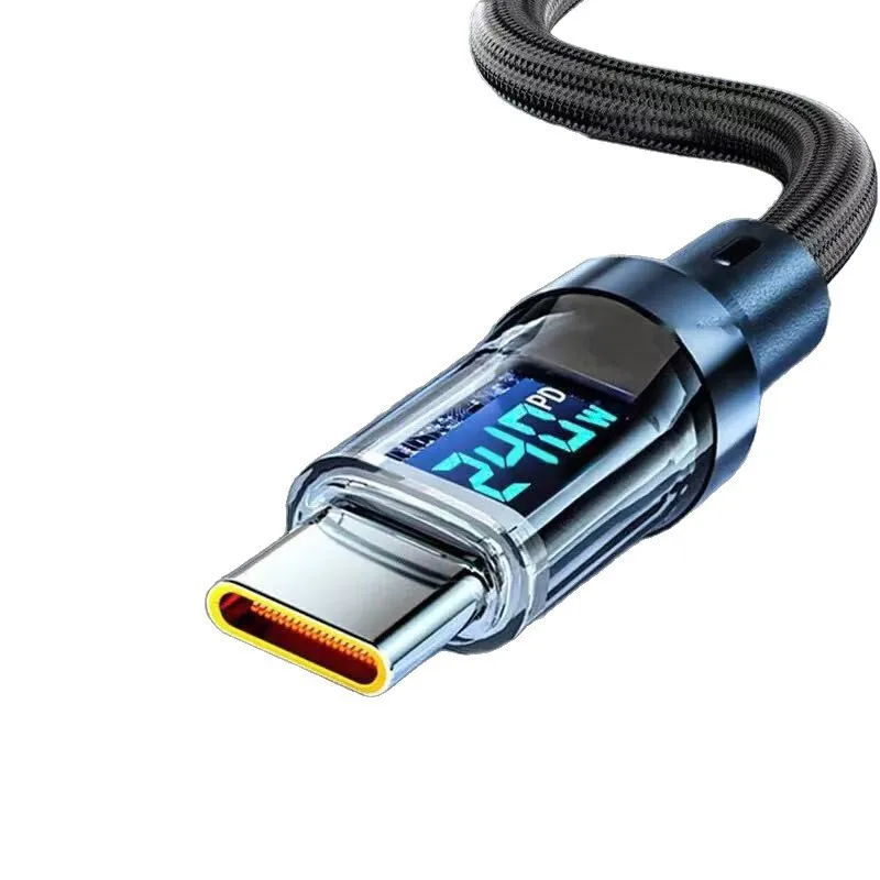 240W 120W LCD 전원 디스플레이 USB A to Lightning 케이블, 아이폰 14 Pro용 고속 충전 및 데이터 전송