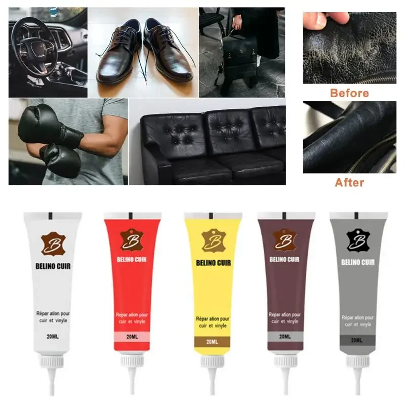 Leather Restoration Liquid Leather for Repair Kit Paint Cleaner Gel Seat Household Cleaning Chemicals Merchandises Home Garden images - 6