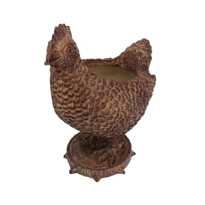 

Chicken Flower Pots Garden Statue Garden Sculpture Animal Succulents Planter Chicken Planter Garden Outdoor Decorations M6CE