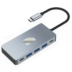 Premium Aluminum Alloy USB - C Hub with Dual 4K HDTV Output, 100W Power Delivery, and High - Speed USB 3.0 Ports (7 - in - 1 USB C Hub)