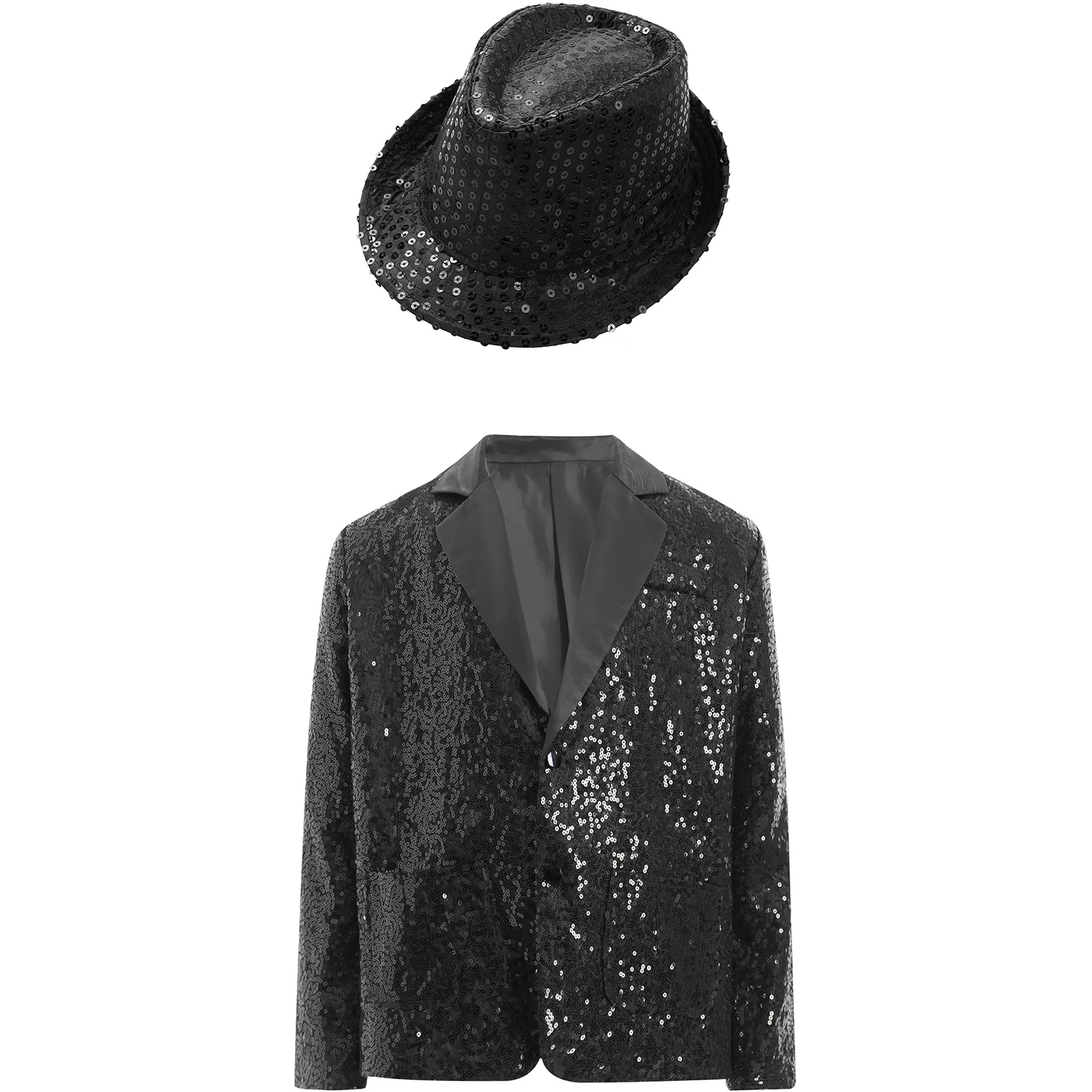 Chaqueta Blazer Con Lentejuelas Para Niñas - Con Sombrero, Para Fiestas Y Eventos Formales
