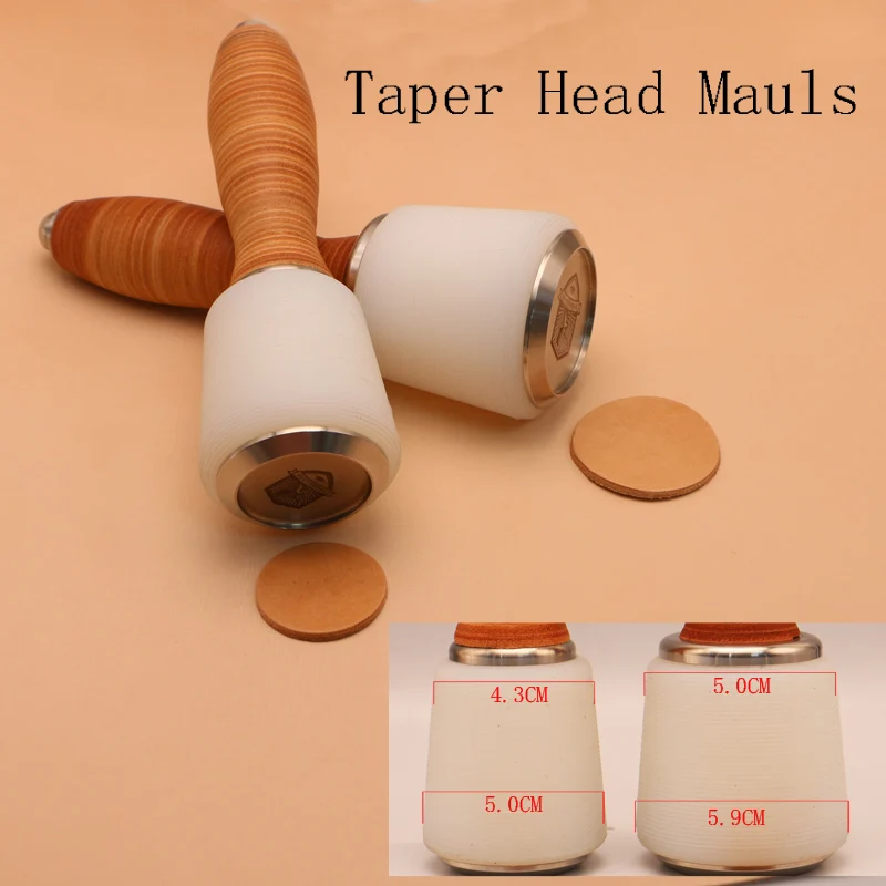 Leather Carving Hammer Professional Leather Mallet Hammer Leatherworking and Nylon Head for Handmade DIY leather craft tools