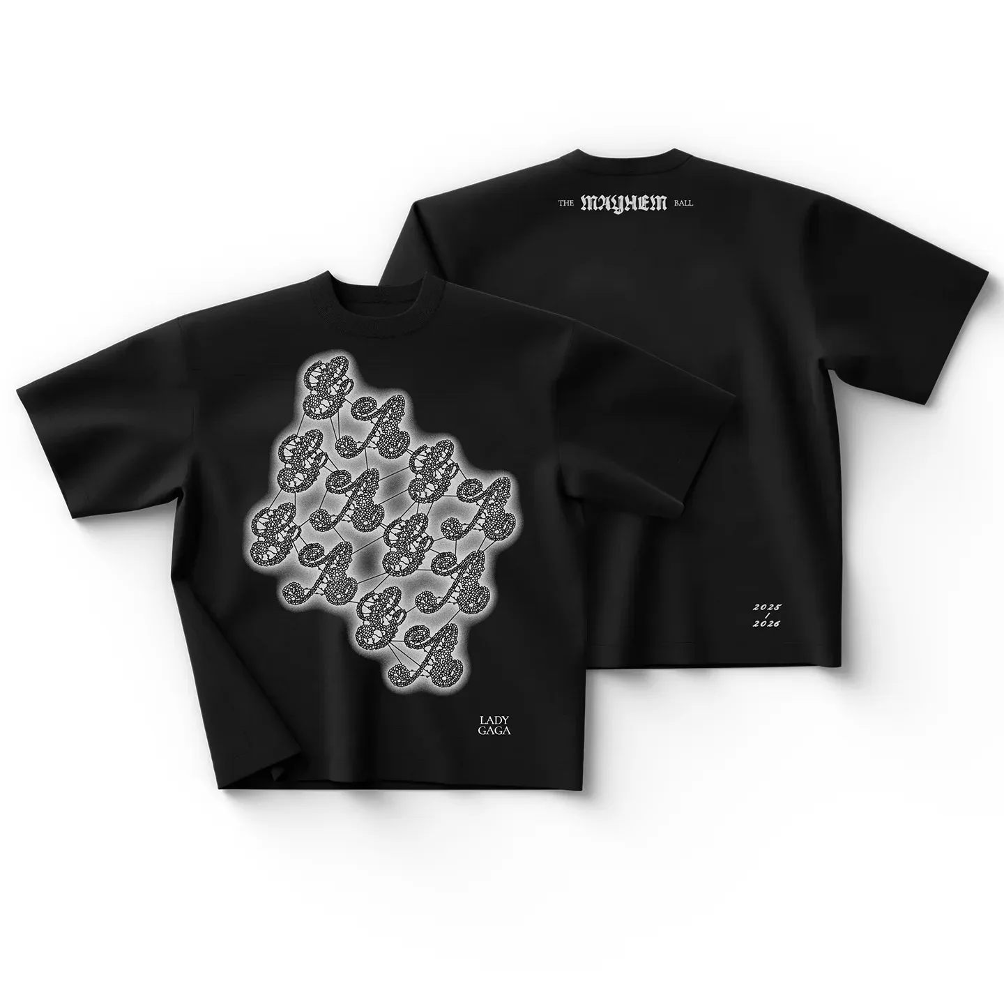 Lady gaga the mayhem ball tour camiseta oversized y2k das mulheres