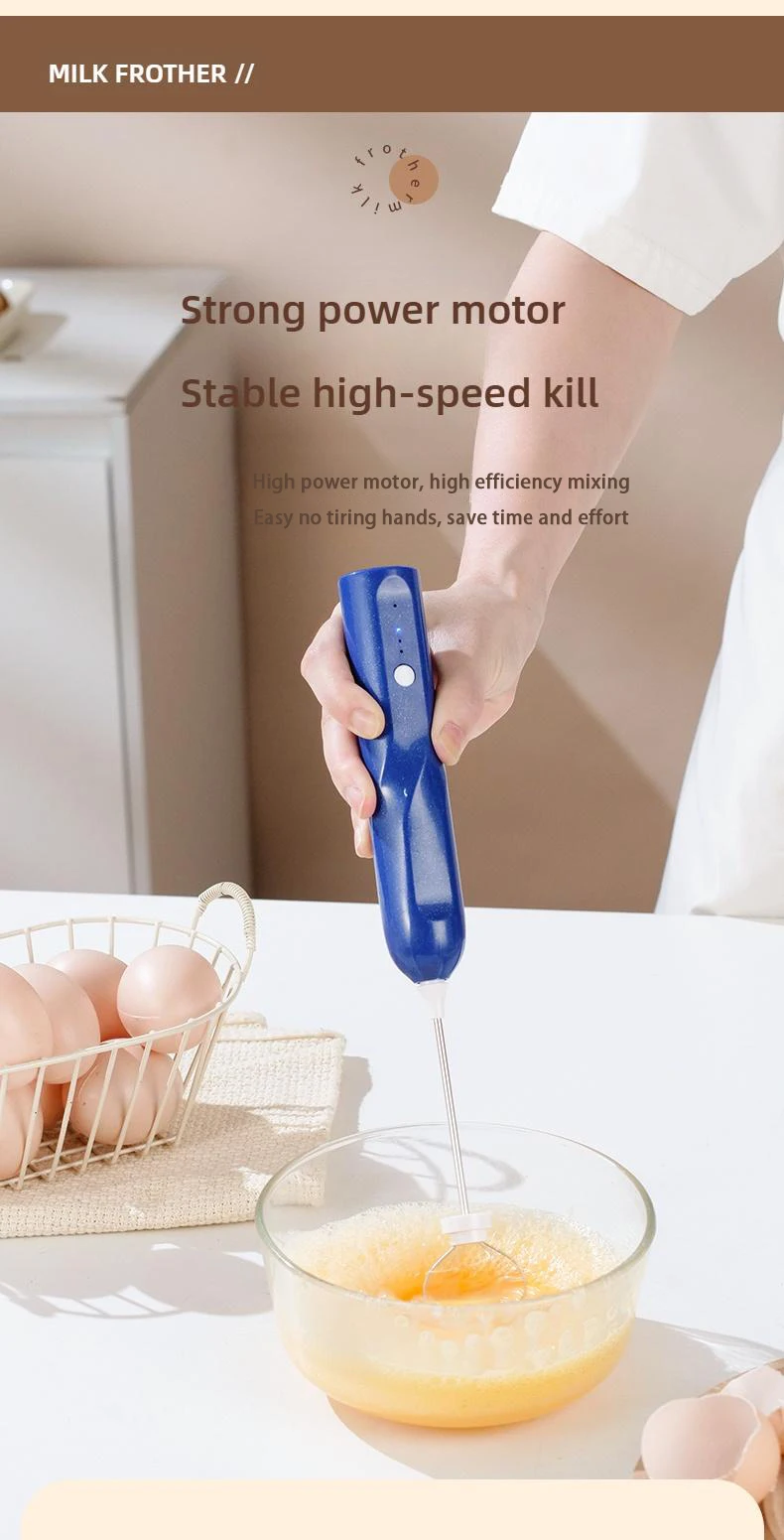 Description Picture 5 of itemPortable Rechargeable Electric Milk Frother Foam Maker Handheld Foamer High Speeds Whisk Cappuccino Mixer Coffee Wand whisk