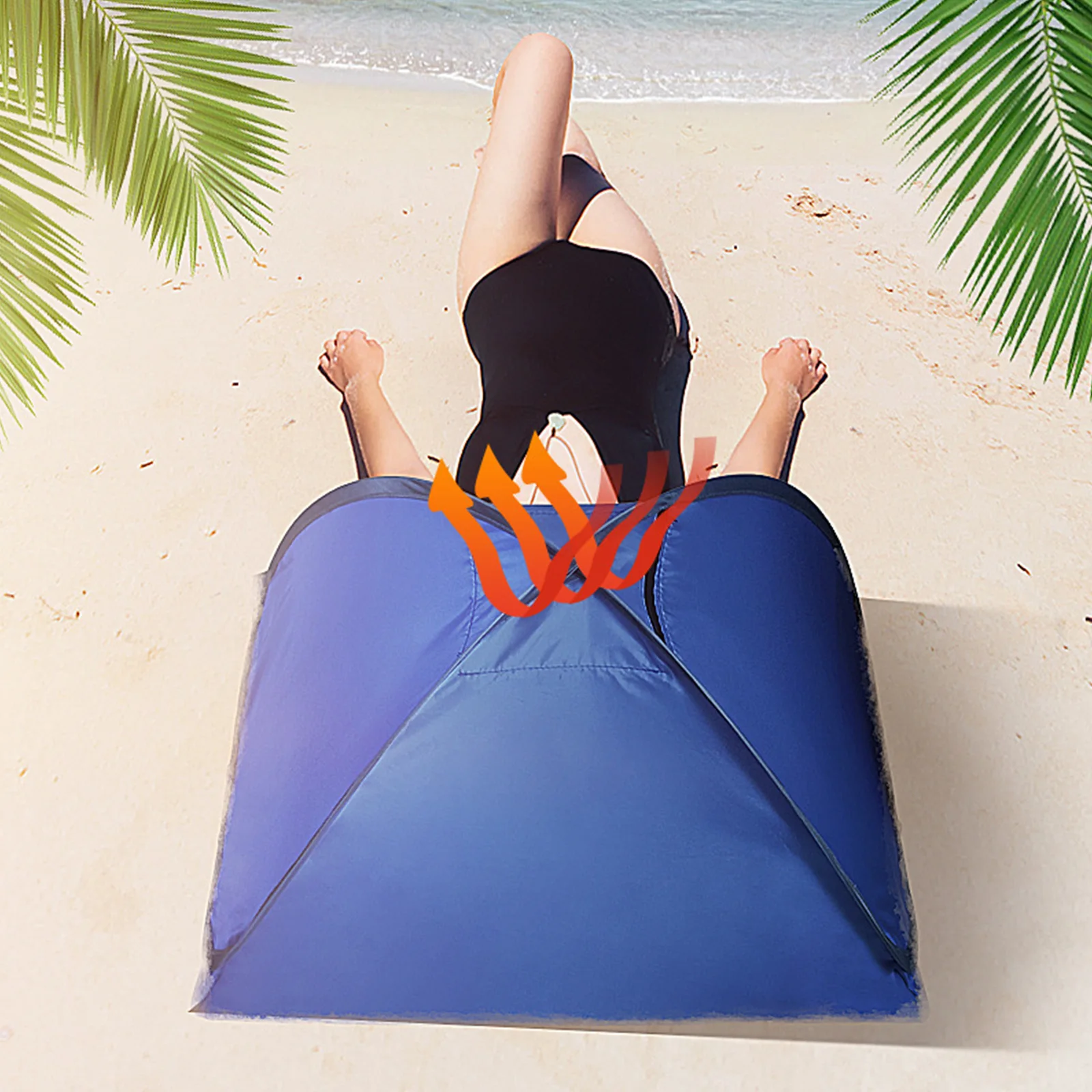 Head Tent for Camping Mini Sun Shade Tents Protection Head Shelters (Blue M) 5
