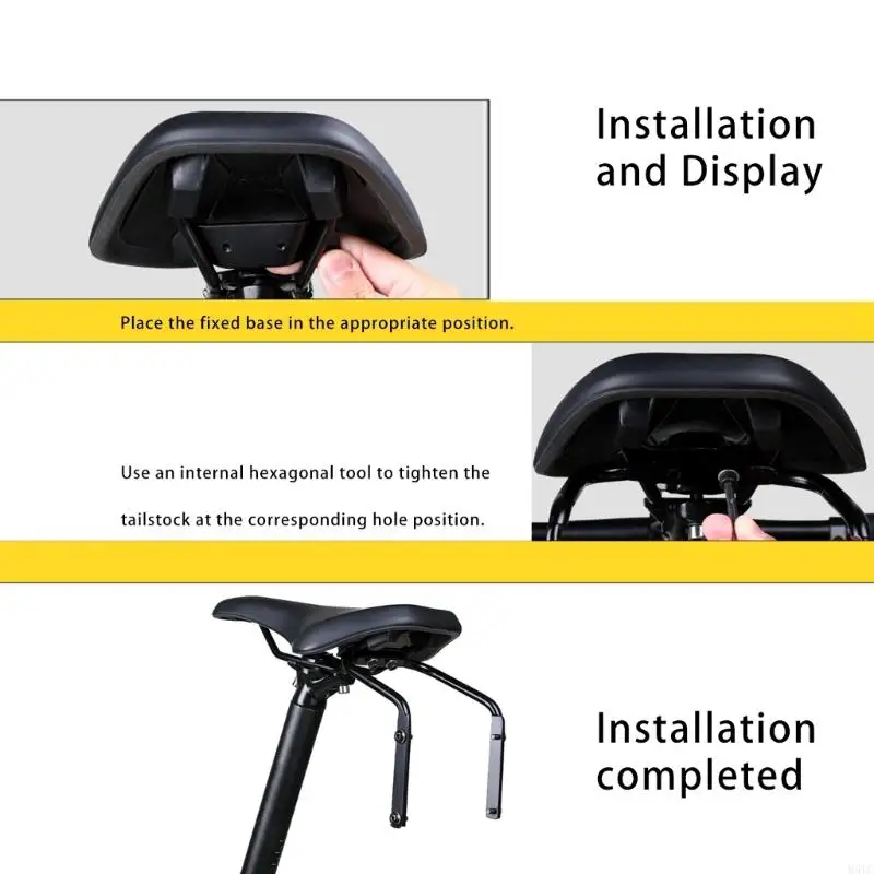 M5TC Aluminum Alloys Saddles Bag Brackets Set Easyly Install Saddles Bag Stabilizer