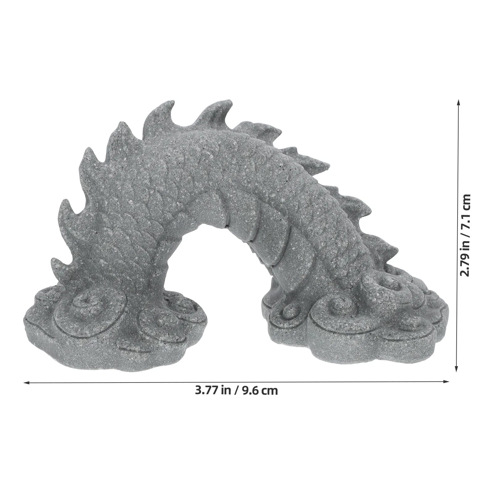 Resin Dragon Statue Decorative Figurine for Desk Office Table Fish Tank Home Decor