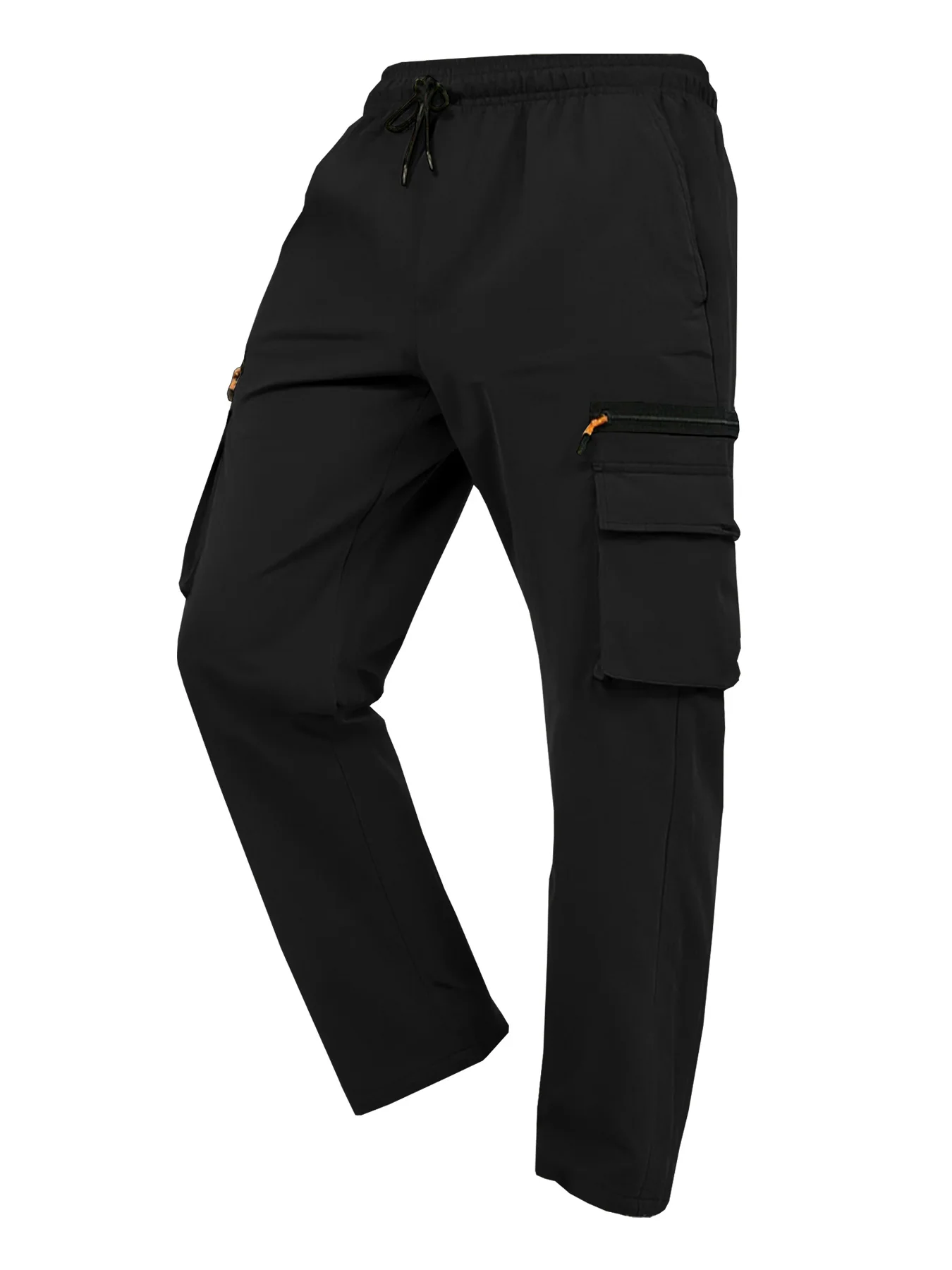 Men's new workwear trousers with multiple pockets and drawstring quick-drying straight-leg trousers