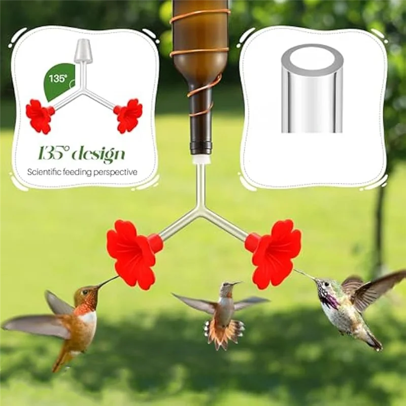 Floral Hummingbird Feeder Tube Hummingbird Feeder Wine Bottle Plug For Outdoor Outdoor Making Your Own Bird Feeder