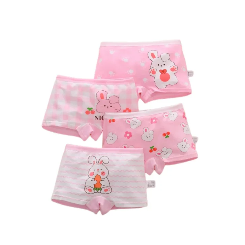 Little Girls Boy Shorts Underwear Toddler Soft Cotton Panties Kids  Comfortable Boxer Briefs Cat Print Kitty Pattern Underpants Size 2-4T  Flower Cat, 2-4T 