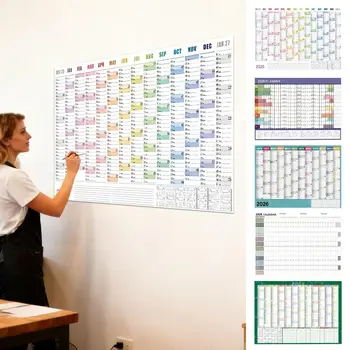 Grande Calendario da Parete 2026 29x20 Pollici con Adesivi, Planner Mensile per Ufficio, Casa, Scuola, Organizzatore di Orari di Studio, Lavagna per Appunti