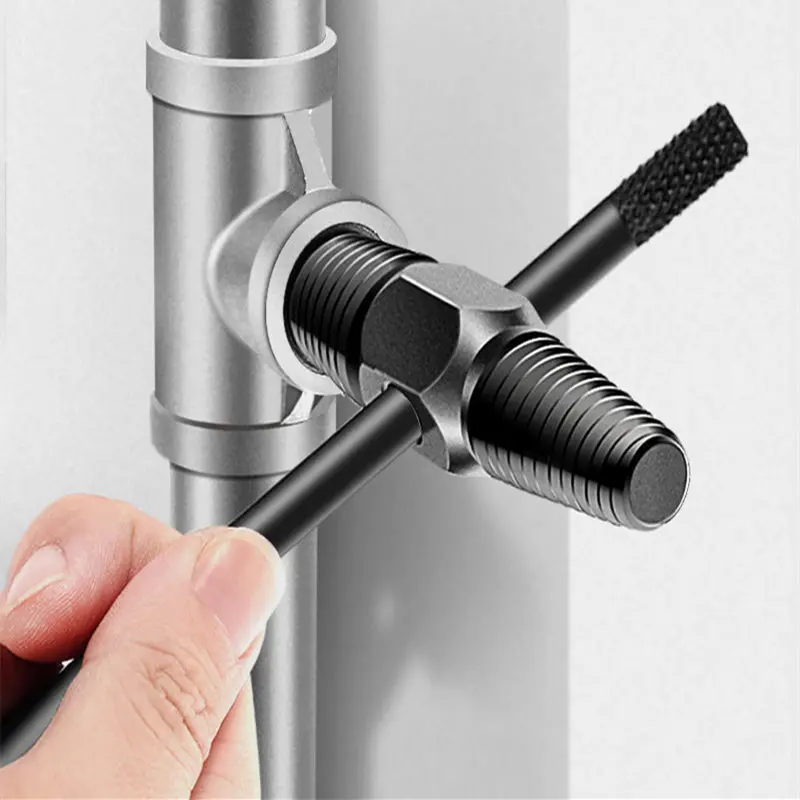 Doppelkopf-Schraubenschlüssel-Set für Wasserhahnventile, Schraubenausdreher für Beschädigte Schrauben, Rohr-Entferner, Werkzeugset für Wasserleitungen und Bolzen – Detail 3