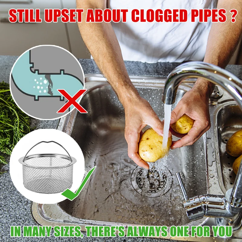 Kitchen Sink Filter Stainless Steel Mesh Sink Strainer For Stainer Siphon Cap Siphon For Kitchen Scales 1pcs