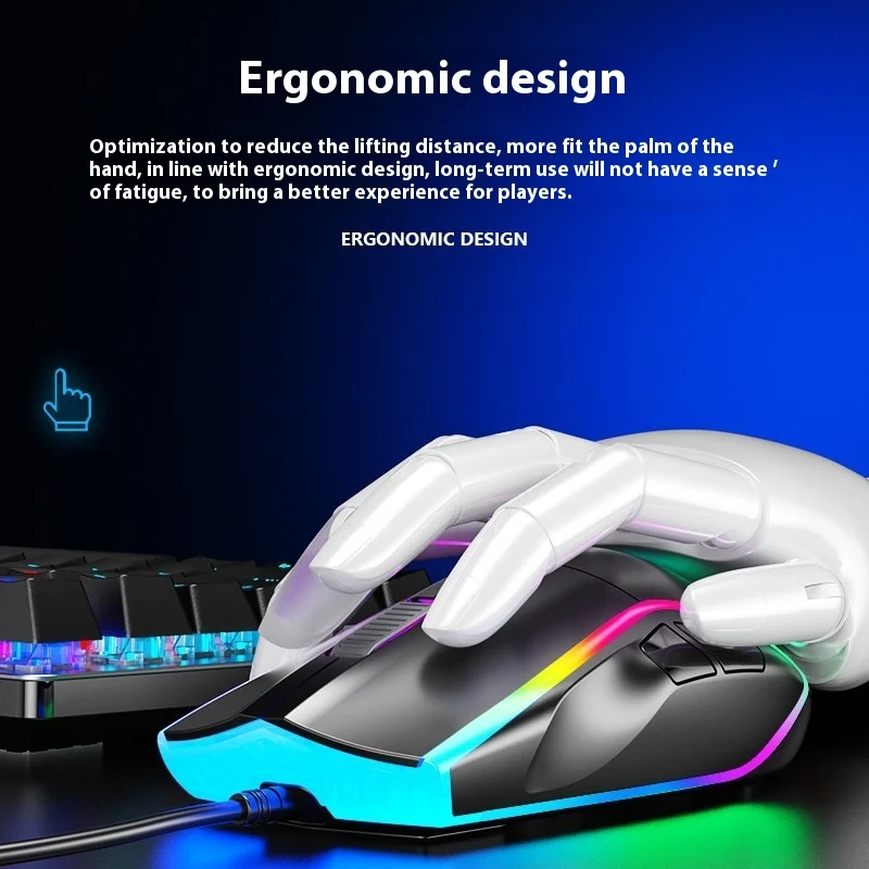 Aula F830tank Gaming Office Learning 6400dpi Rgb Mouse Macro Suitable For Desktop Laptop Ergonomic Comfort Wired Usb Mouse gift