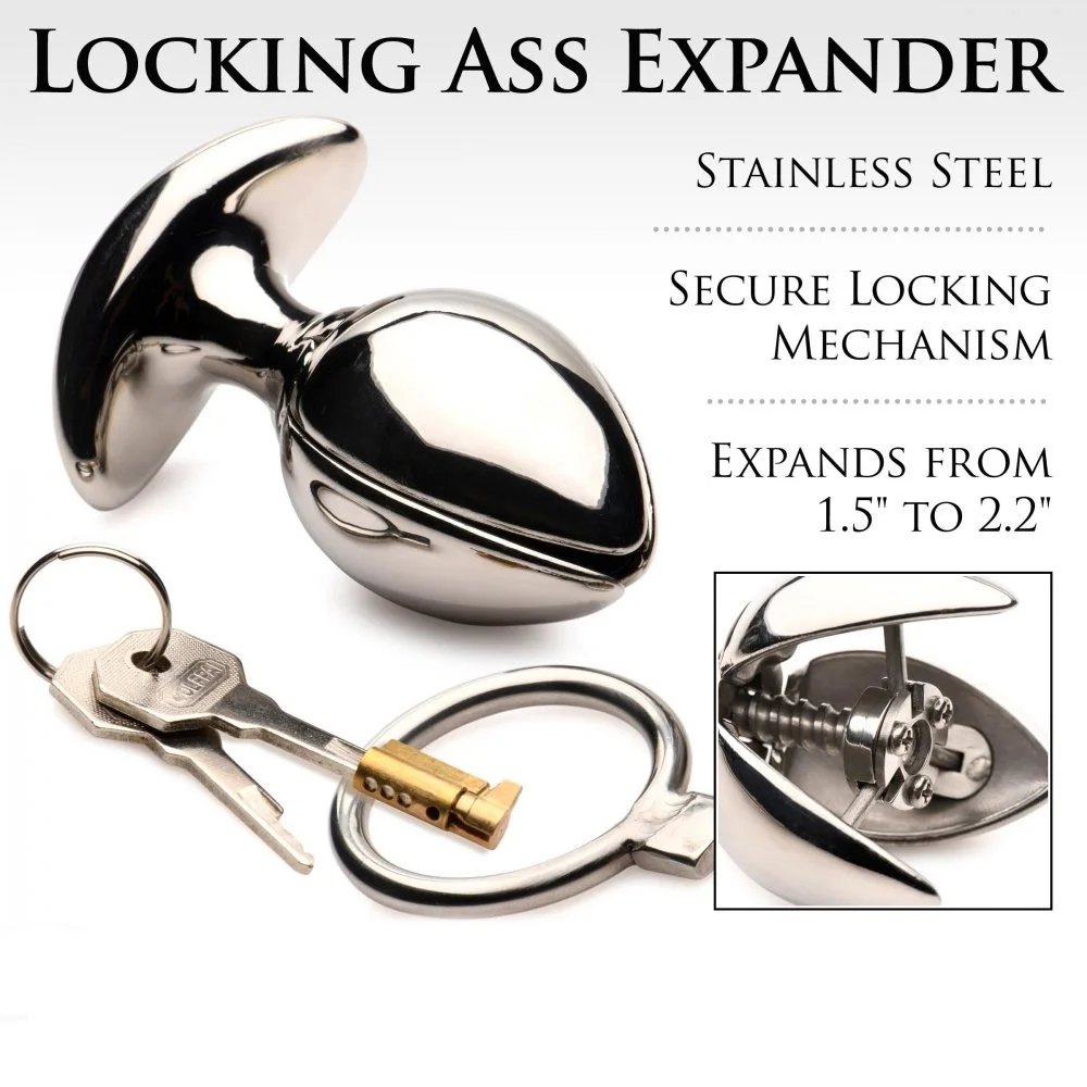 BEEGER Ass Vault Locking Anal Expander Stainless Steel Anal Speculum Anal Sex Toys Medical Device