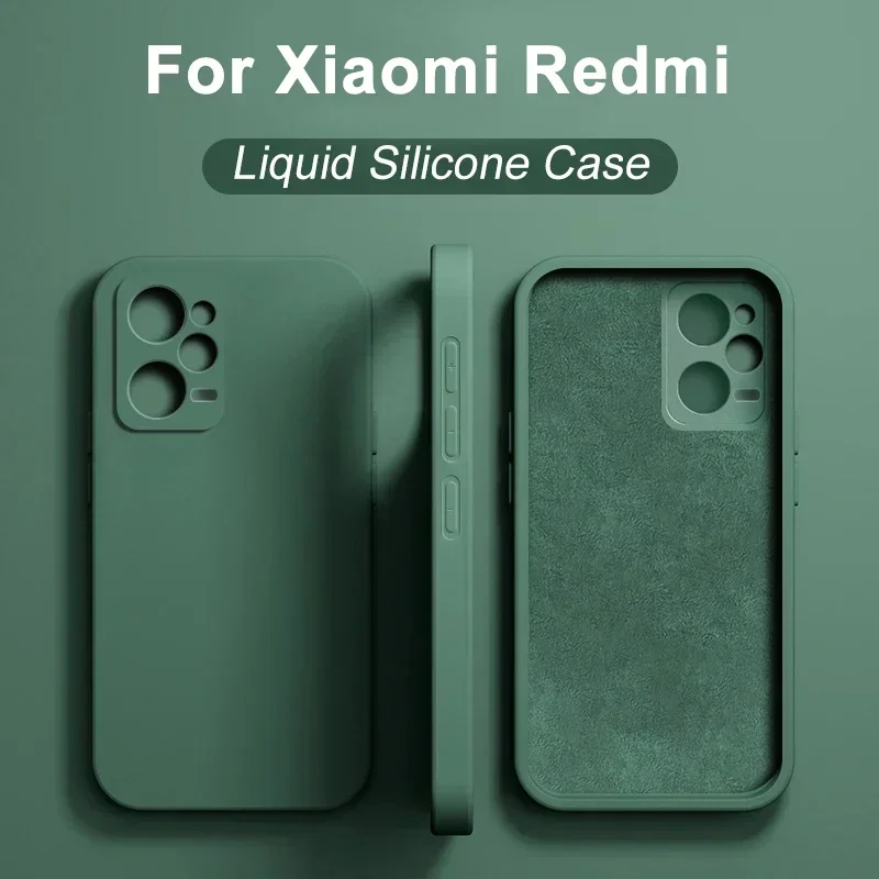 

Original Liquid Silicone Case For Xiaomi Redmi Note 12 Turbo 11 10 10S 9 Pro Phone Cover Mi 13 12 11 Ultra Lite 11T 12T Pro 12X