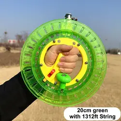Premium PET Kite Reel Winder with Locking Mechanism and String Spool (20cm green 1312ft)