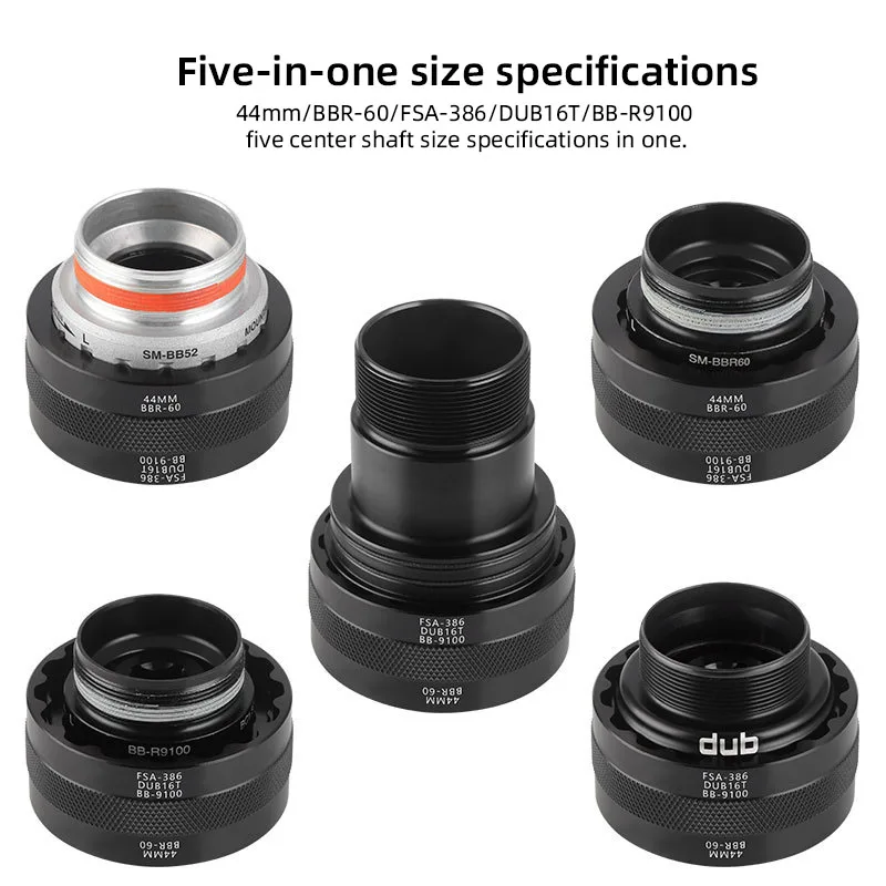 Bicycle Bottom Bracket Tool Bike Double-Sided Five-Way Center Sleevel 5-In-1 Multi-Function BB Central Shaft Removal And Installation Tool